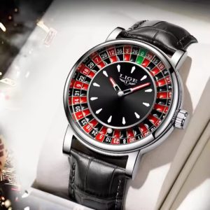 LIGE 2025 LG89161 Creative Luxury Watches men Roulette Game Dial Fashion Mens Watch Waterproof Luminous Quartz Wristwatches Reloj Hombre