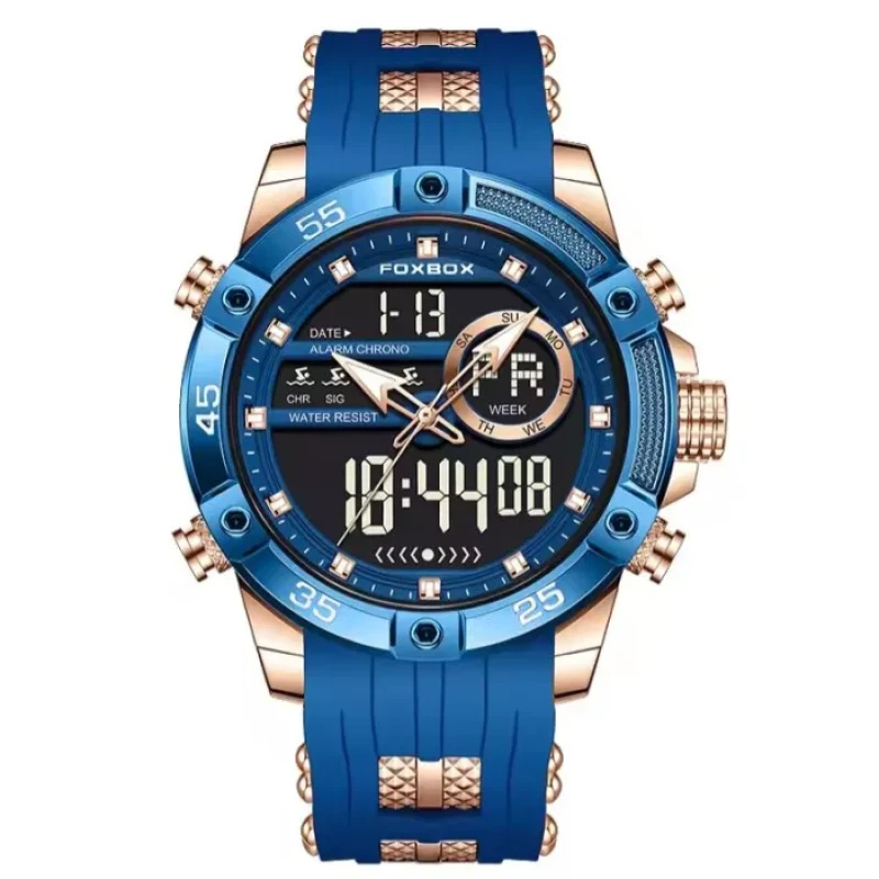 Foxbox FB0082 Multifunction Mens Sports Watch Waterproof Luminous Alarm Clock Men LED Digital Watch Large Dial Electronic Wristwatch Man - Image 3