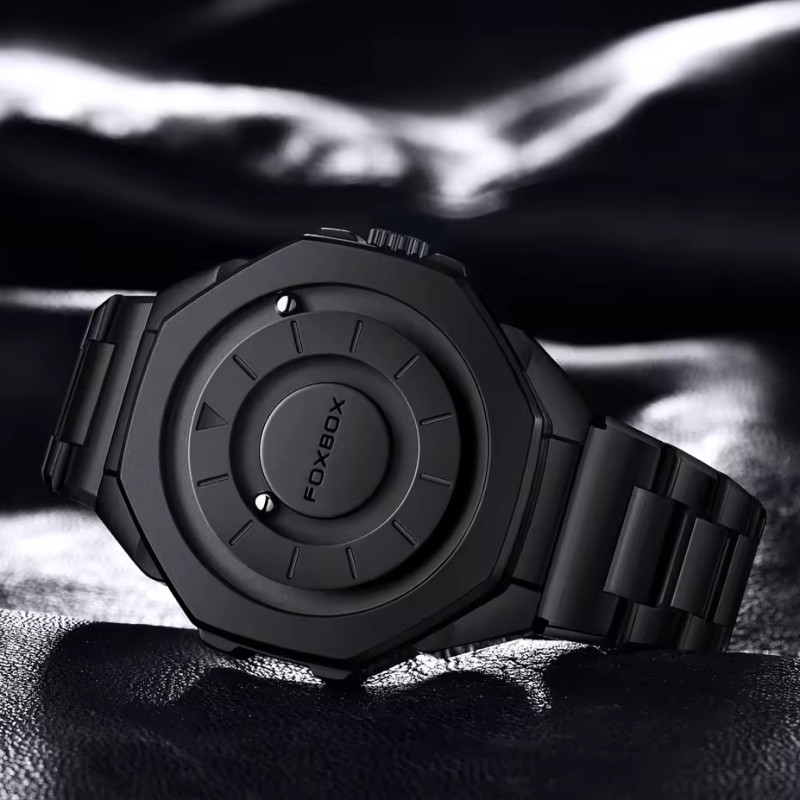 FOXBOX 2025 FB0075 New Fashion magnetic force, Creative Stainless steel Waterproof Quartz Mens Watch - Image 2